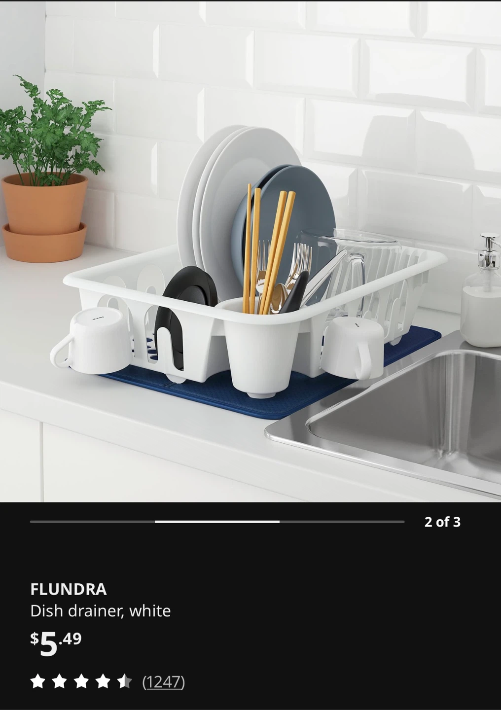 IKEA FLUNDRA Dish Drainer - photo 2