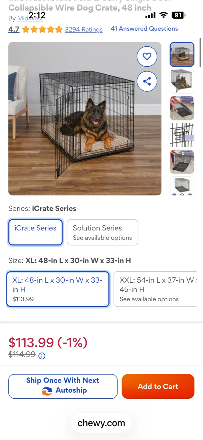 XL dog crate - photo 2