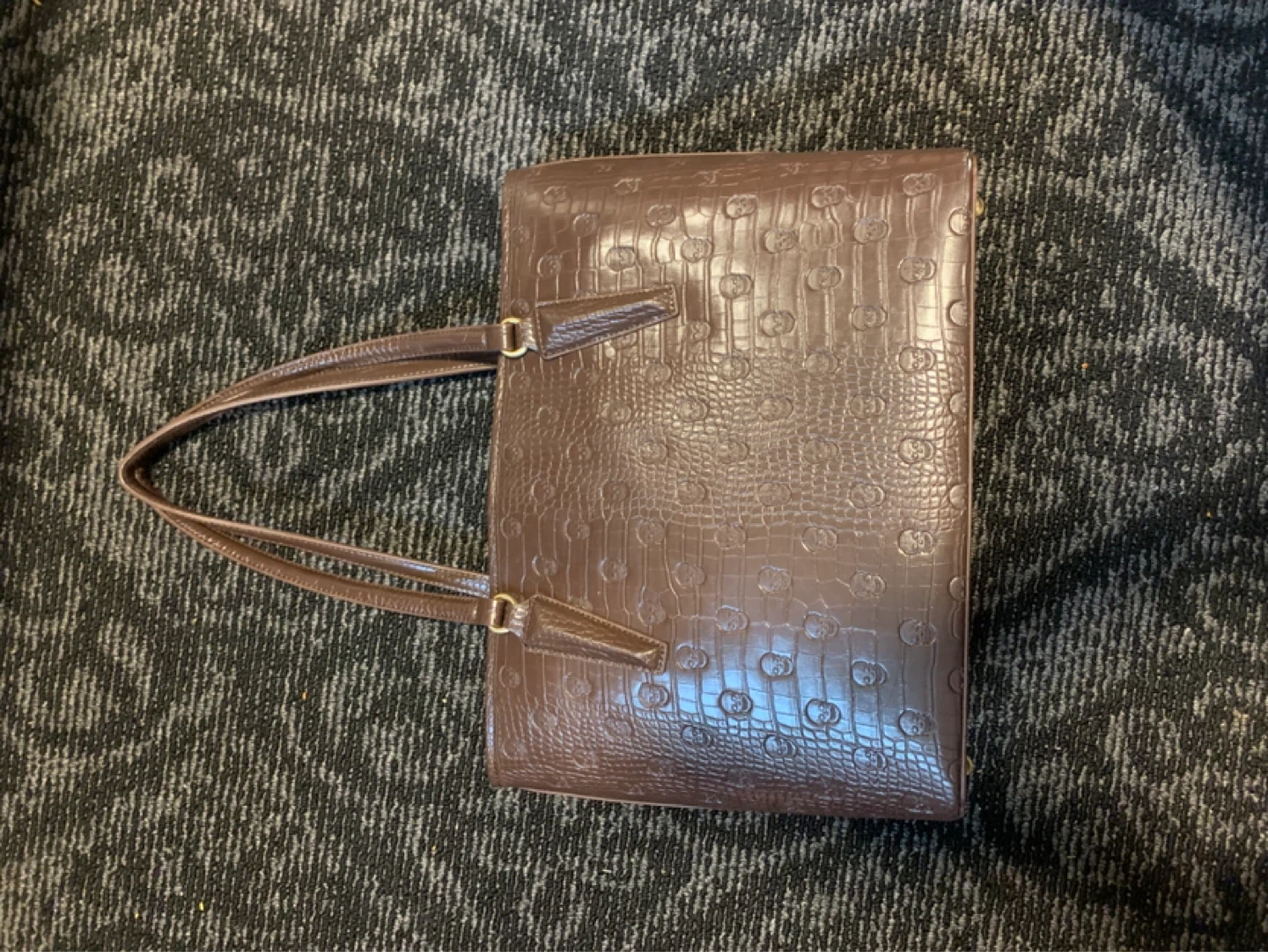 Betsey Johnson Brown Tote Bag with Skull Charm - photo 2