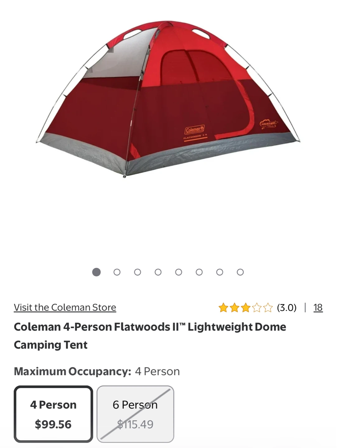 Coleman 4-Person Flatwoods II Tent