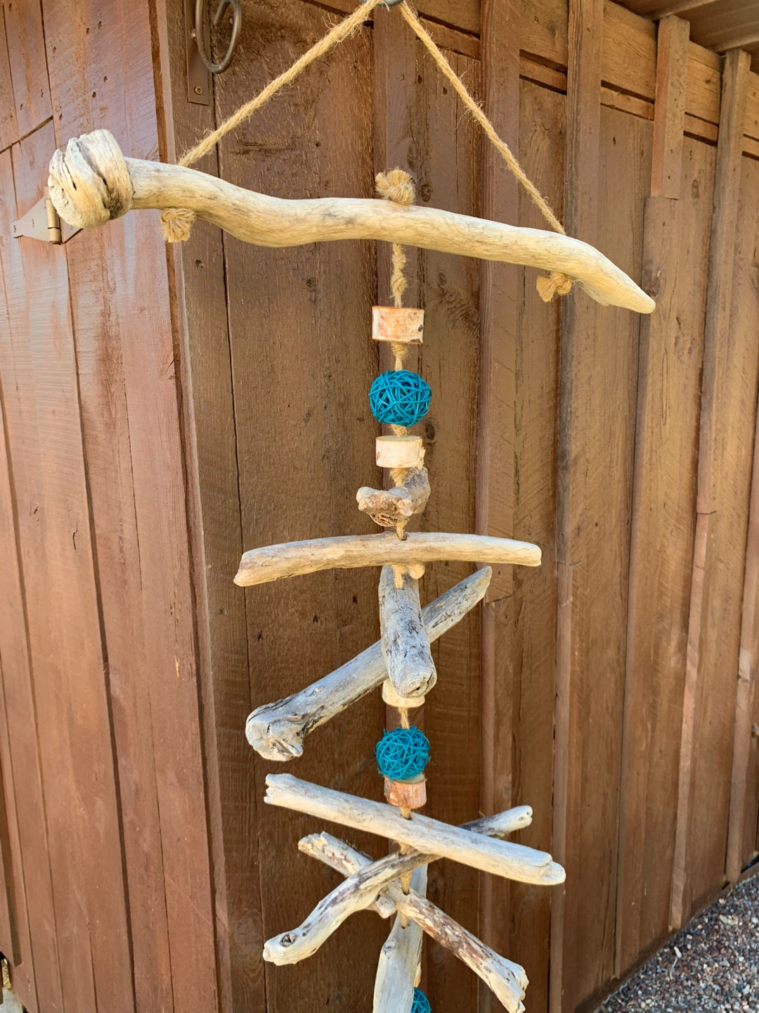 Driftwood and Turquoise Beaded Mobile - photo 2