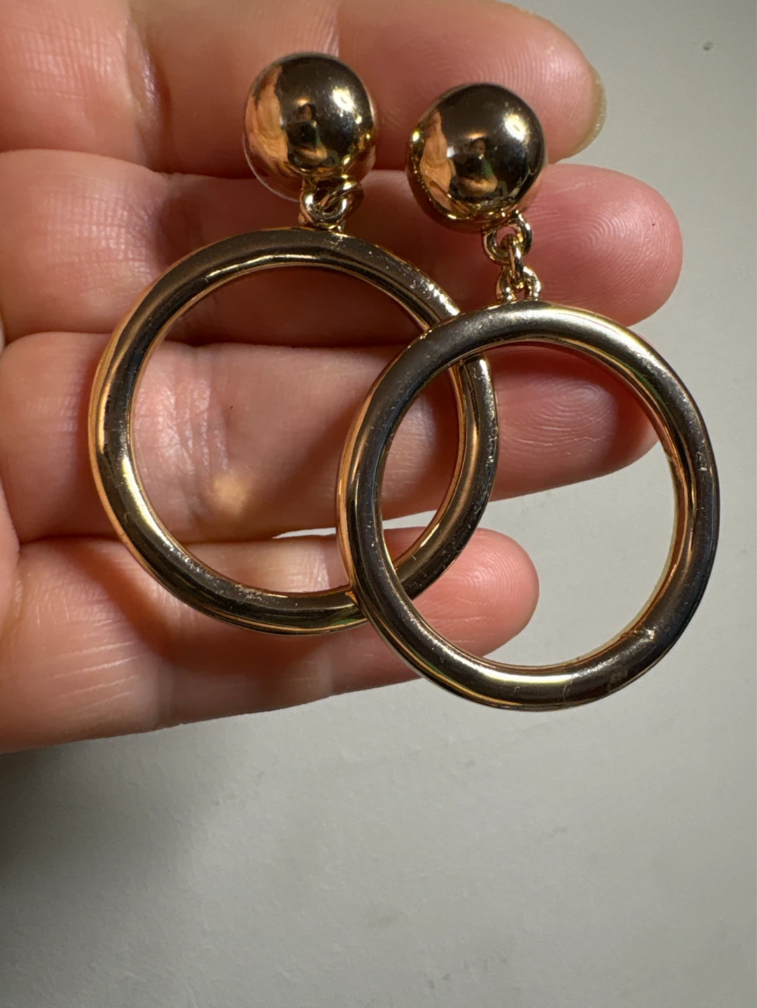Vintage Sugarfix Gold Hoop Dangle Earrings ⚽
