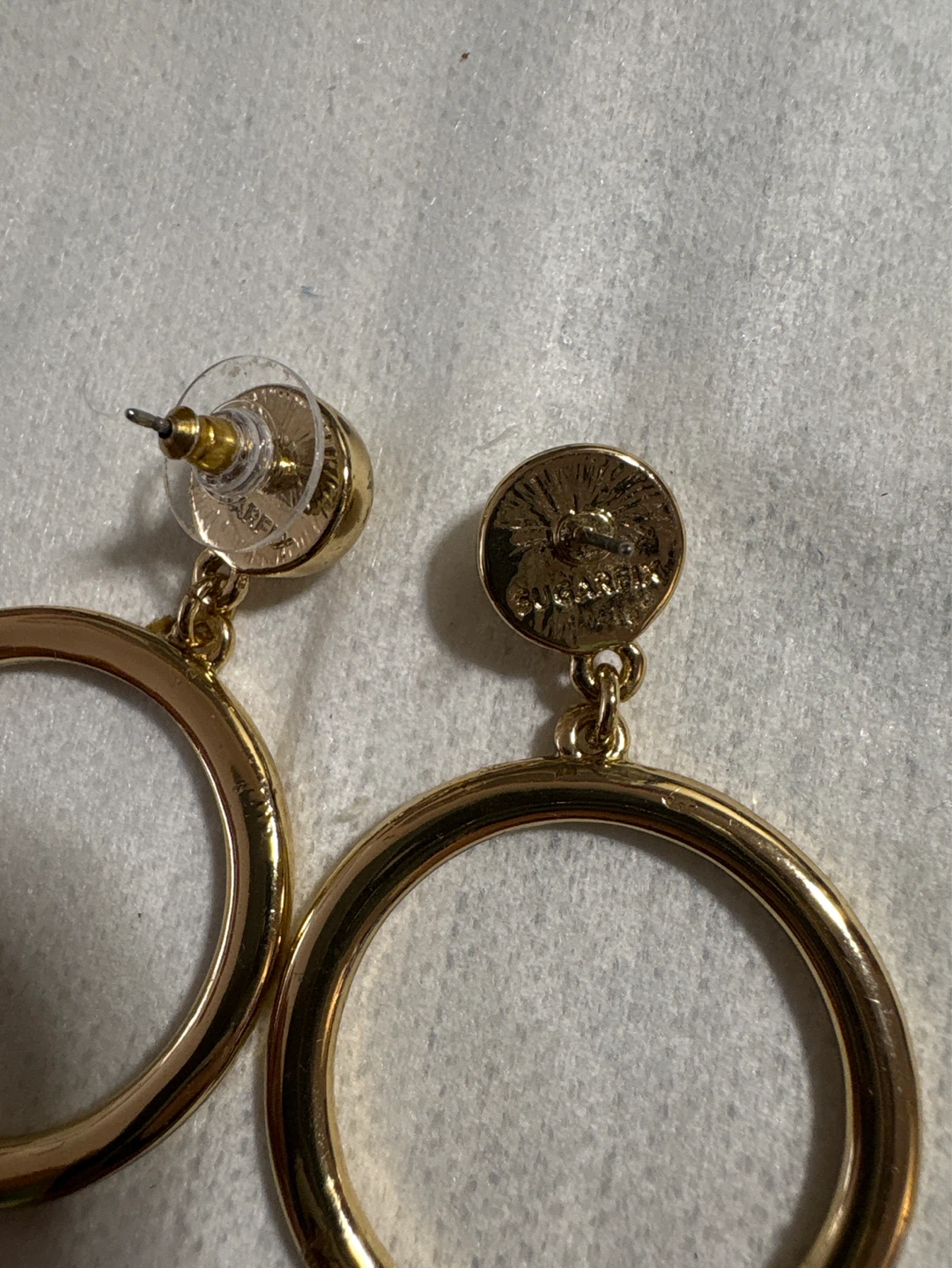 Vintage Sugarfix Gold Hoop Dangle Earrings ⚽ - photo 2