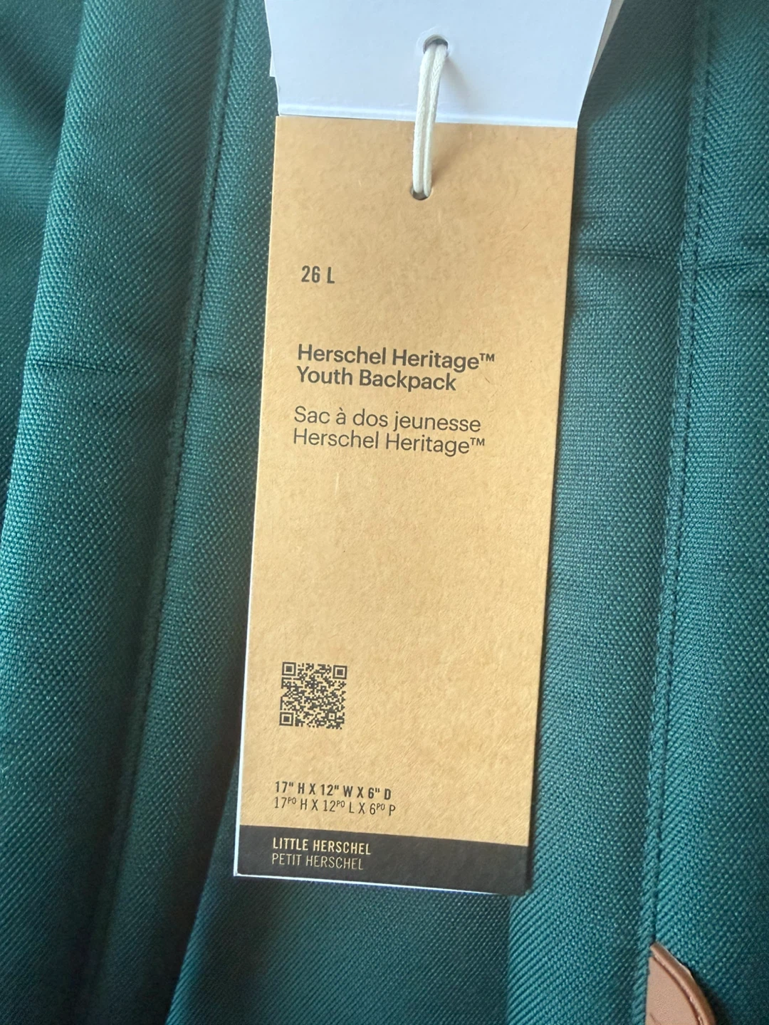 Herschel Heritage Youth Backpack - 26 L - Green/Brown - photo 5