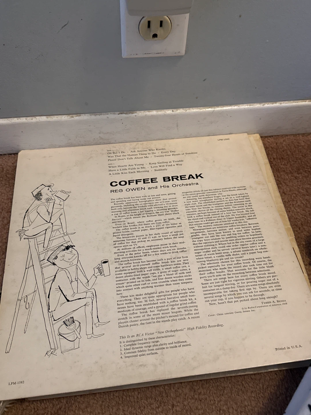 Reg Owen and His Orchestra Coffee Break Vinyl ⚽️ Record - photo 2