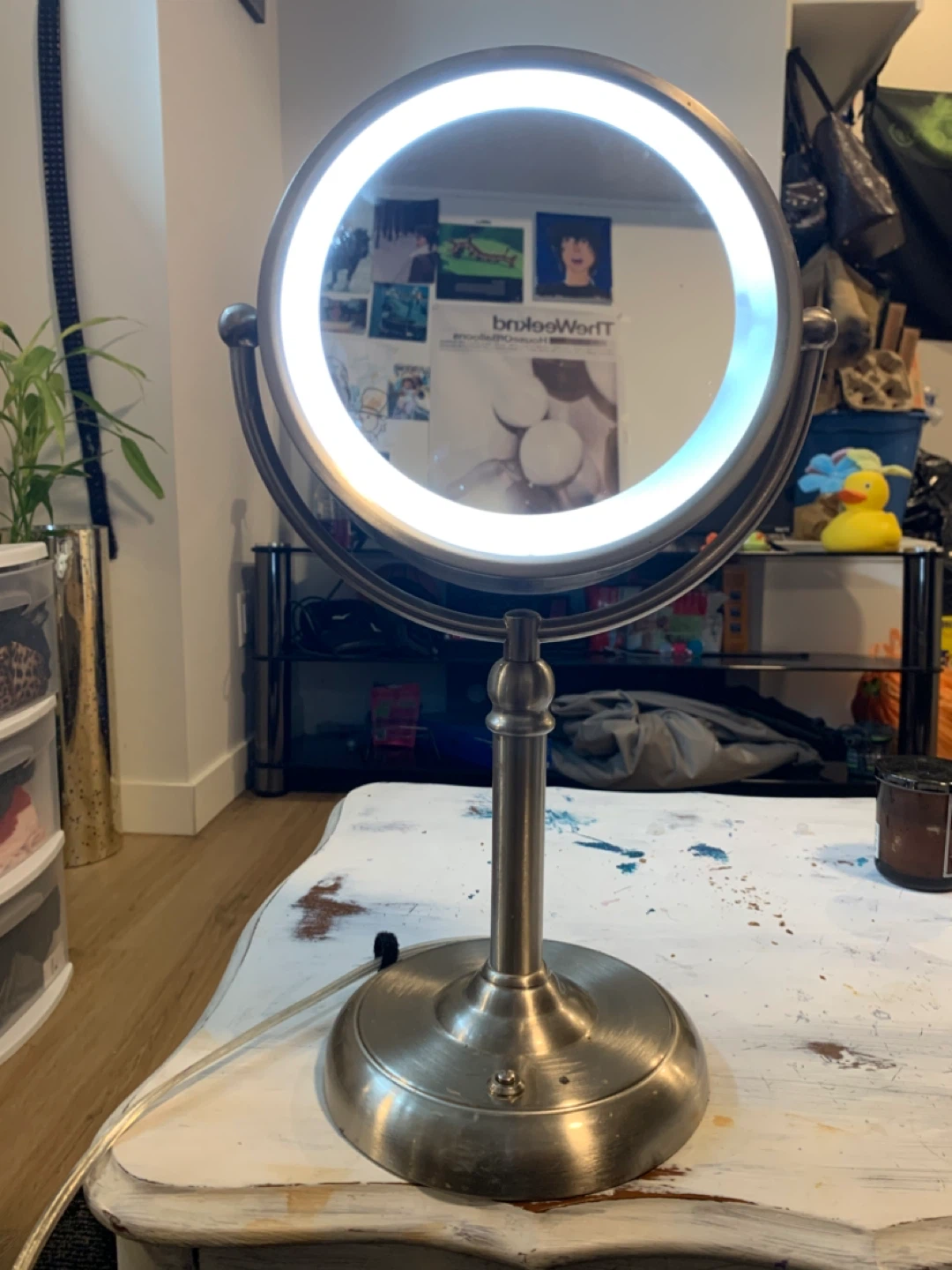 Double sided Mirror with LED Light