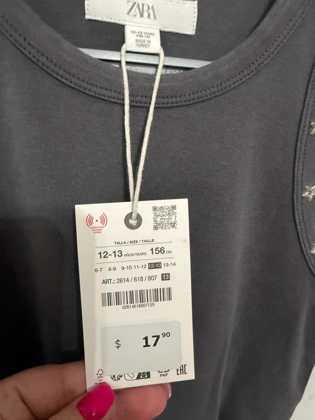 BNWT Zara 12/13 girls studded tank - photo 3