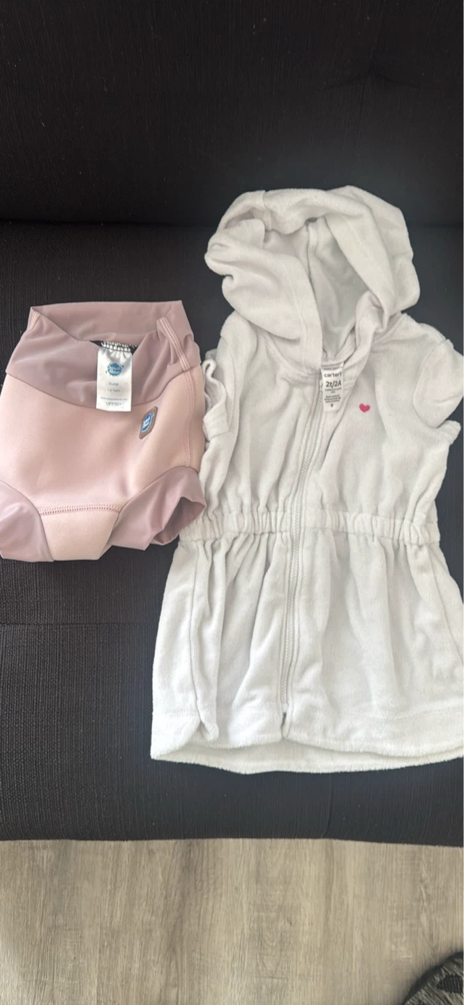 Carter's Towel Robe & Splash About Swim Diaper Set