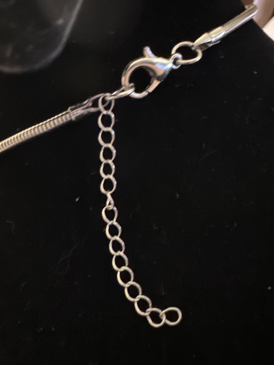 Silver Charm Necklace with Purple Accents - photo 3