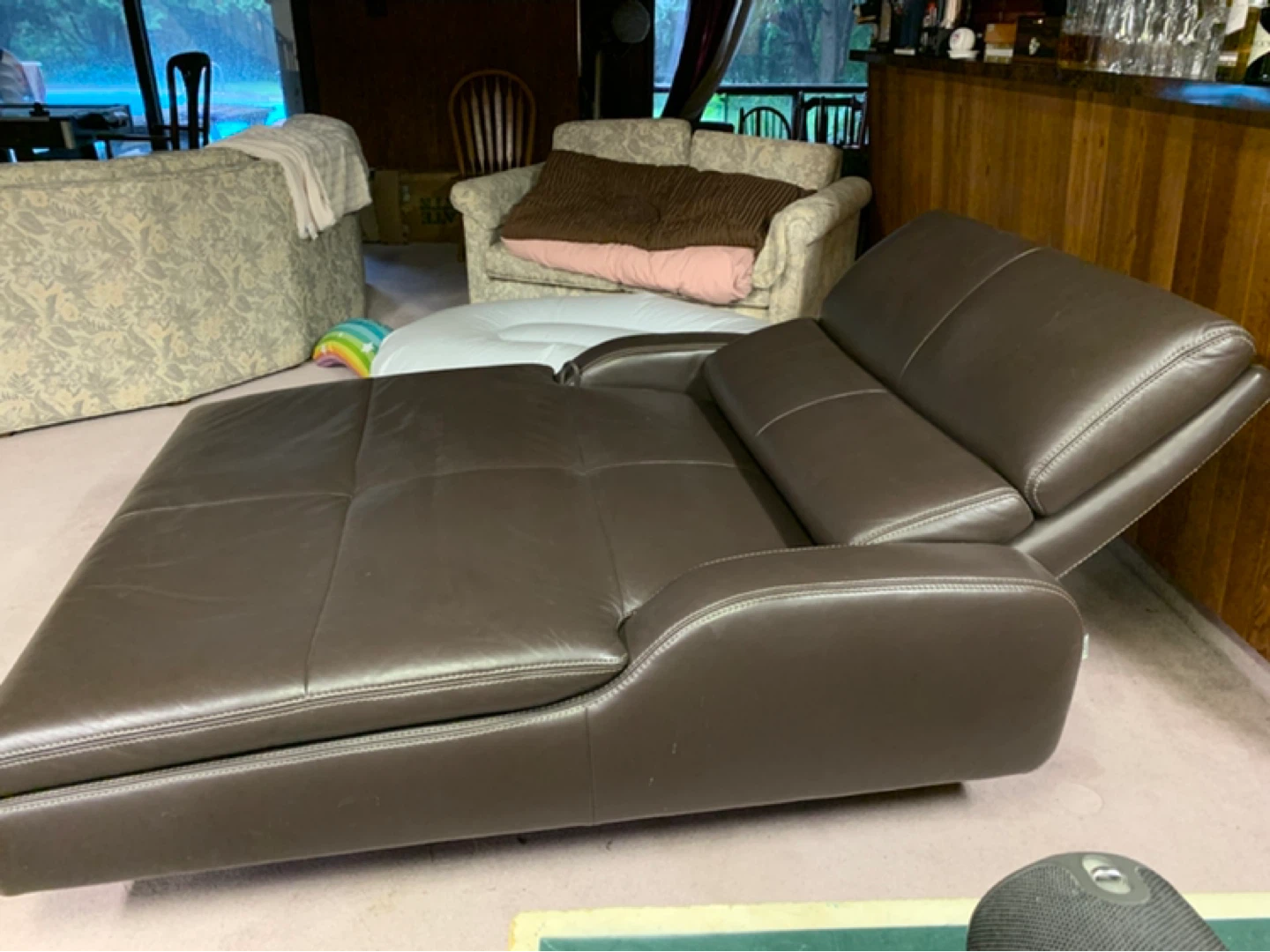 Real Leather chaise lounge chair - photo 2