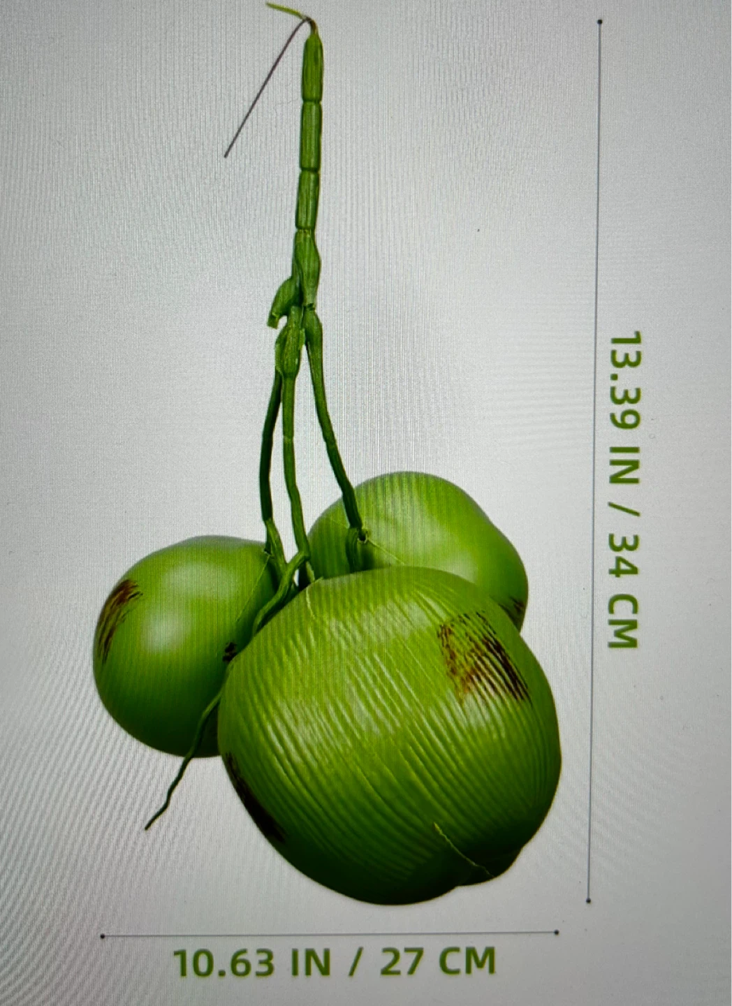 Artificial Coconuts Bunch - photo 3