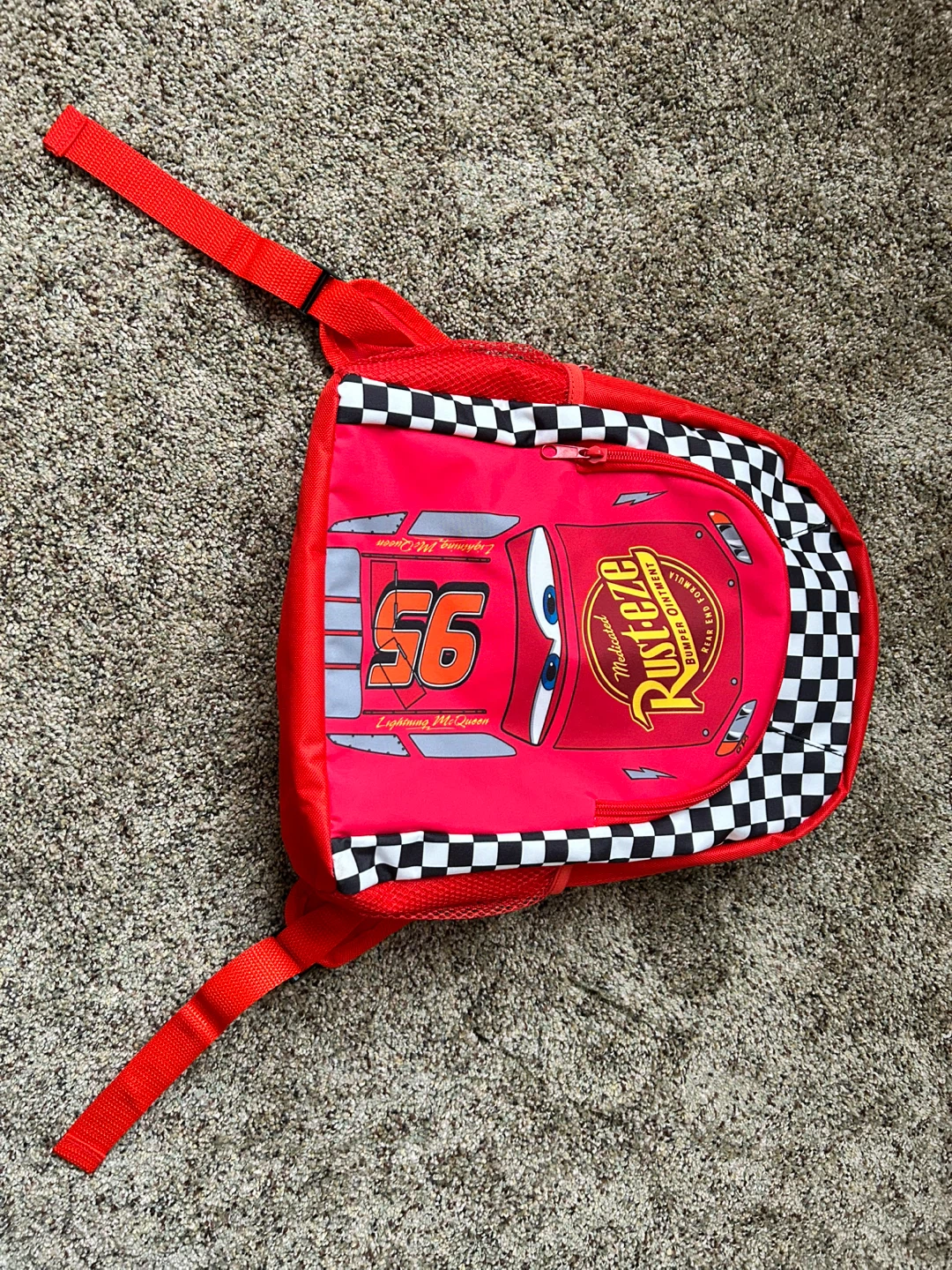 ⚽ Disney Pixar Cars Lightning McQueen Backpack