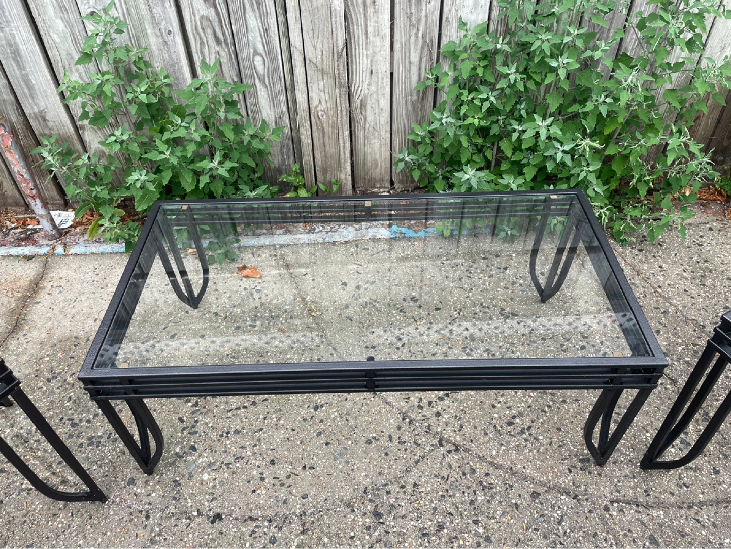 3-Piece Metal and Glass Coffee Table Set - photo 4