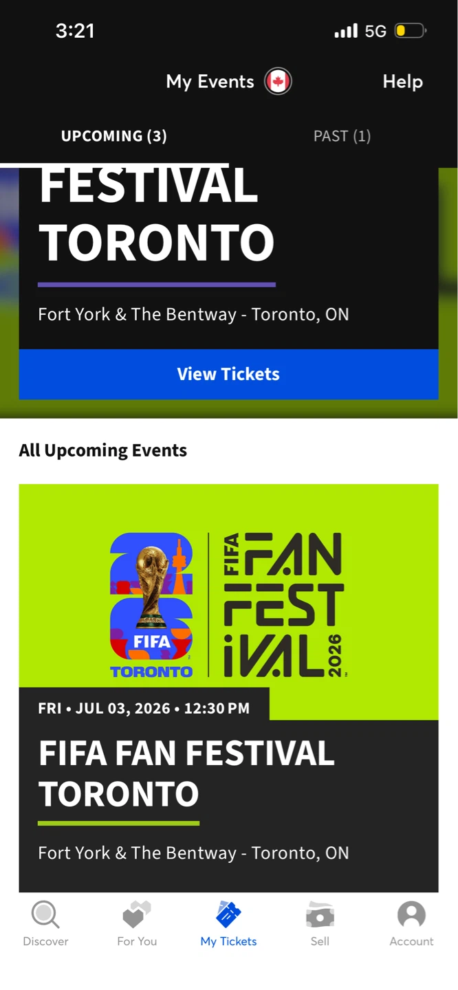 FIFA FAN FESTIVAL TORONTO for below dates!