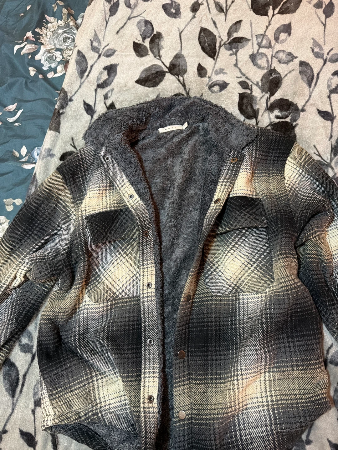 Flannel Sherpa Lined Shirt Jacket