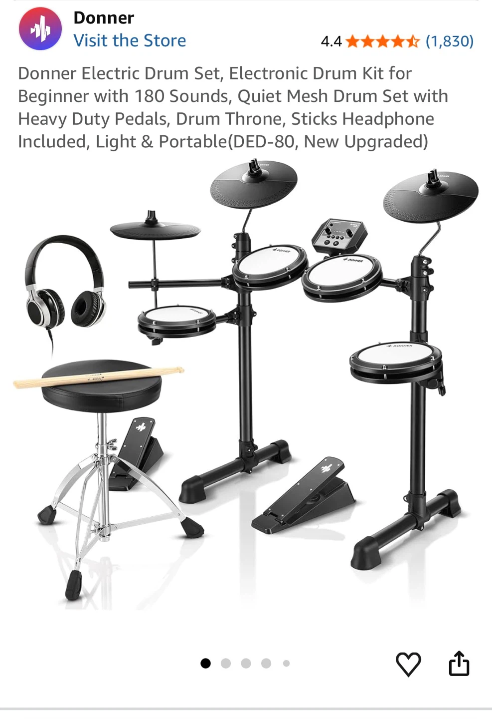 Donner Electric Drum Set DED-80 - photo 4