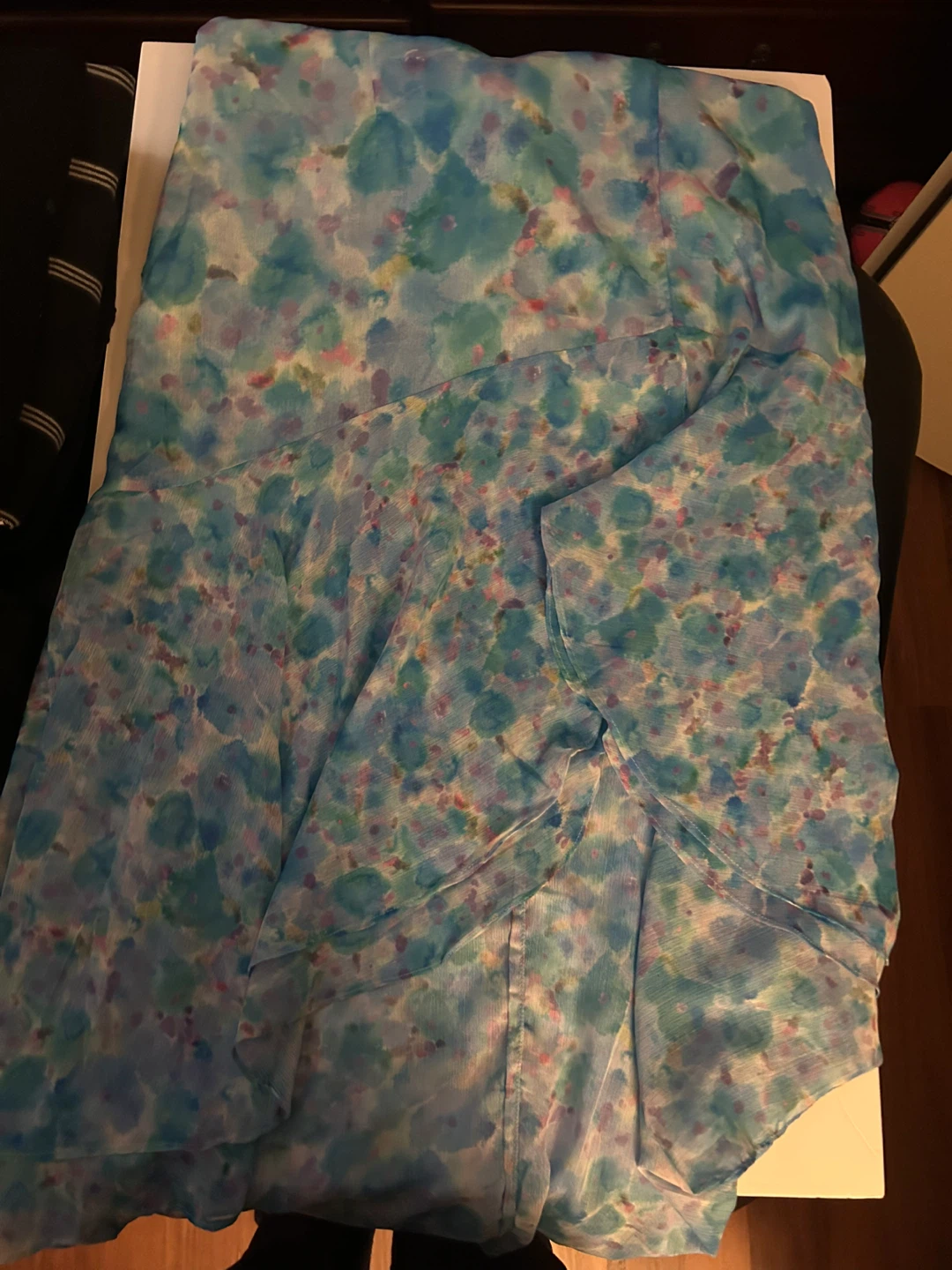 Blue floral print halter neck dress - photo 2