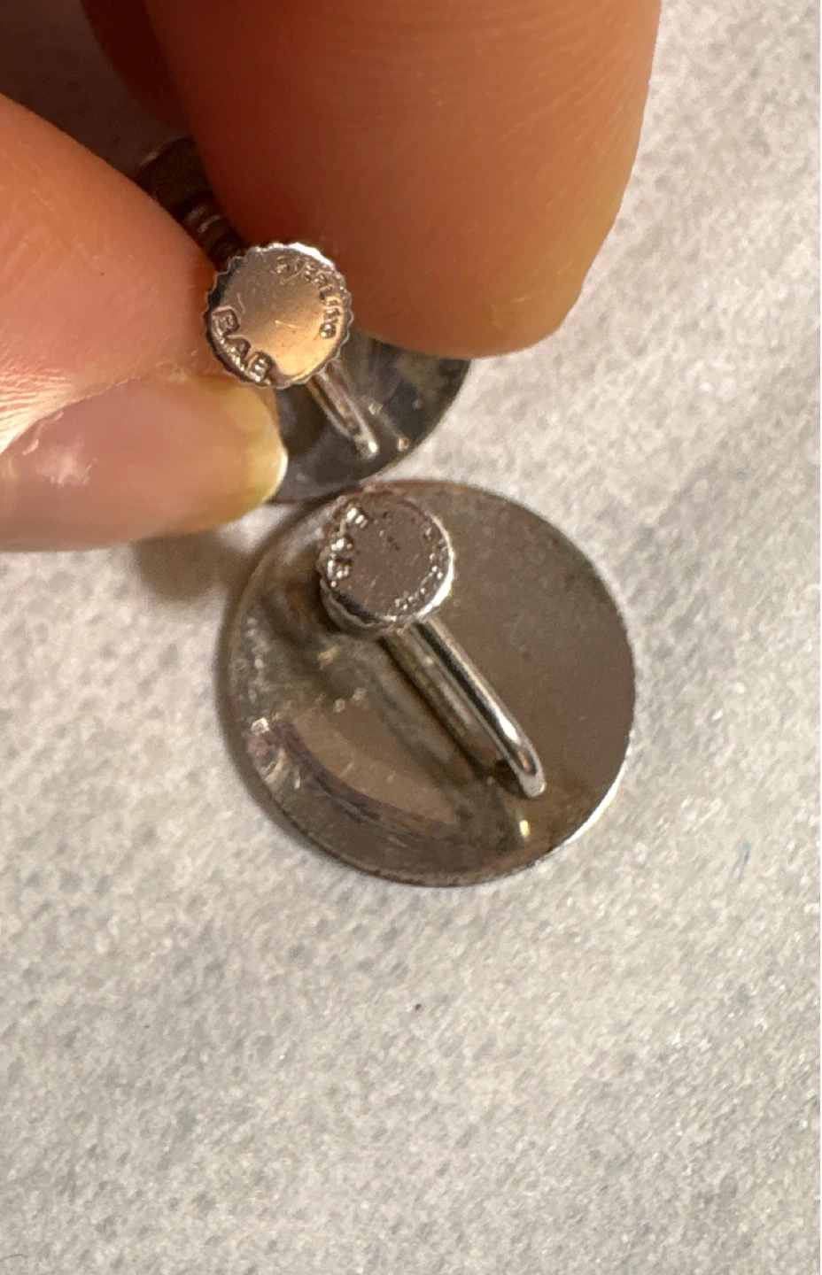 Vintage Sterling B.A.B Screw Back Earrings⚽️ - photo 2