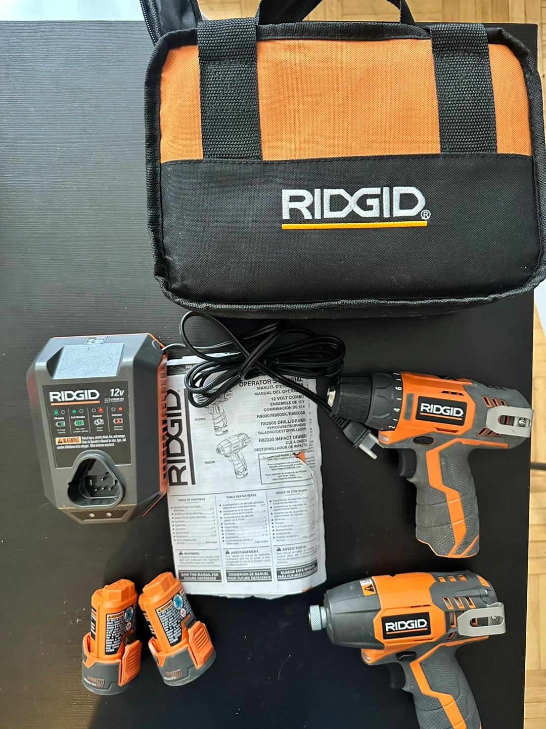 RIDGID 12V Cordless Drill and Impact Driver Combo Kit