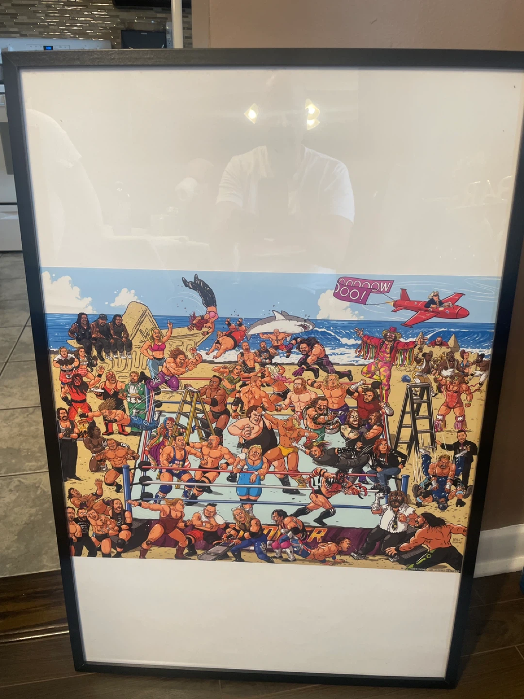 Nice framed wrestling poster - photo 2