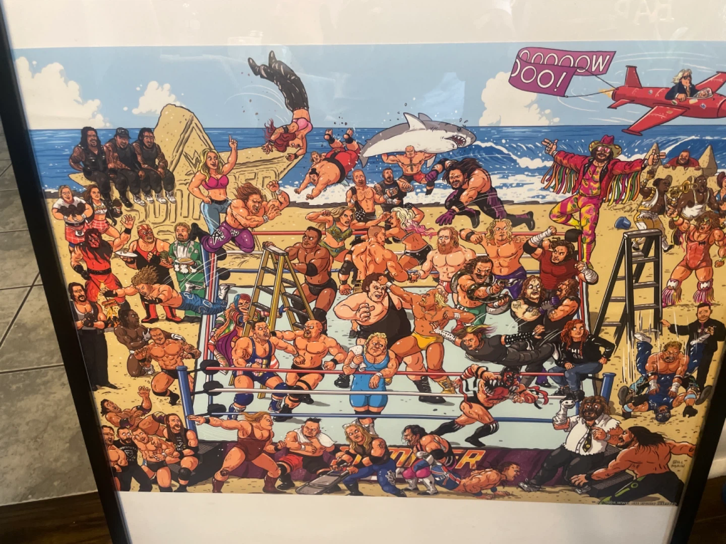 Nice framed wrestling poster
