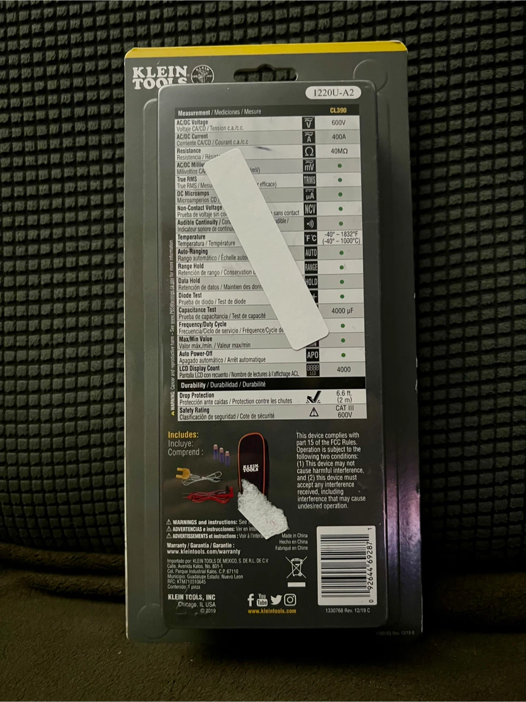 Klein Tools CL390 AC/DC Digital Clamp Meter - photo 2