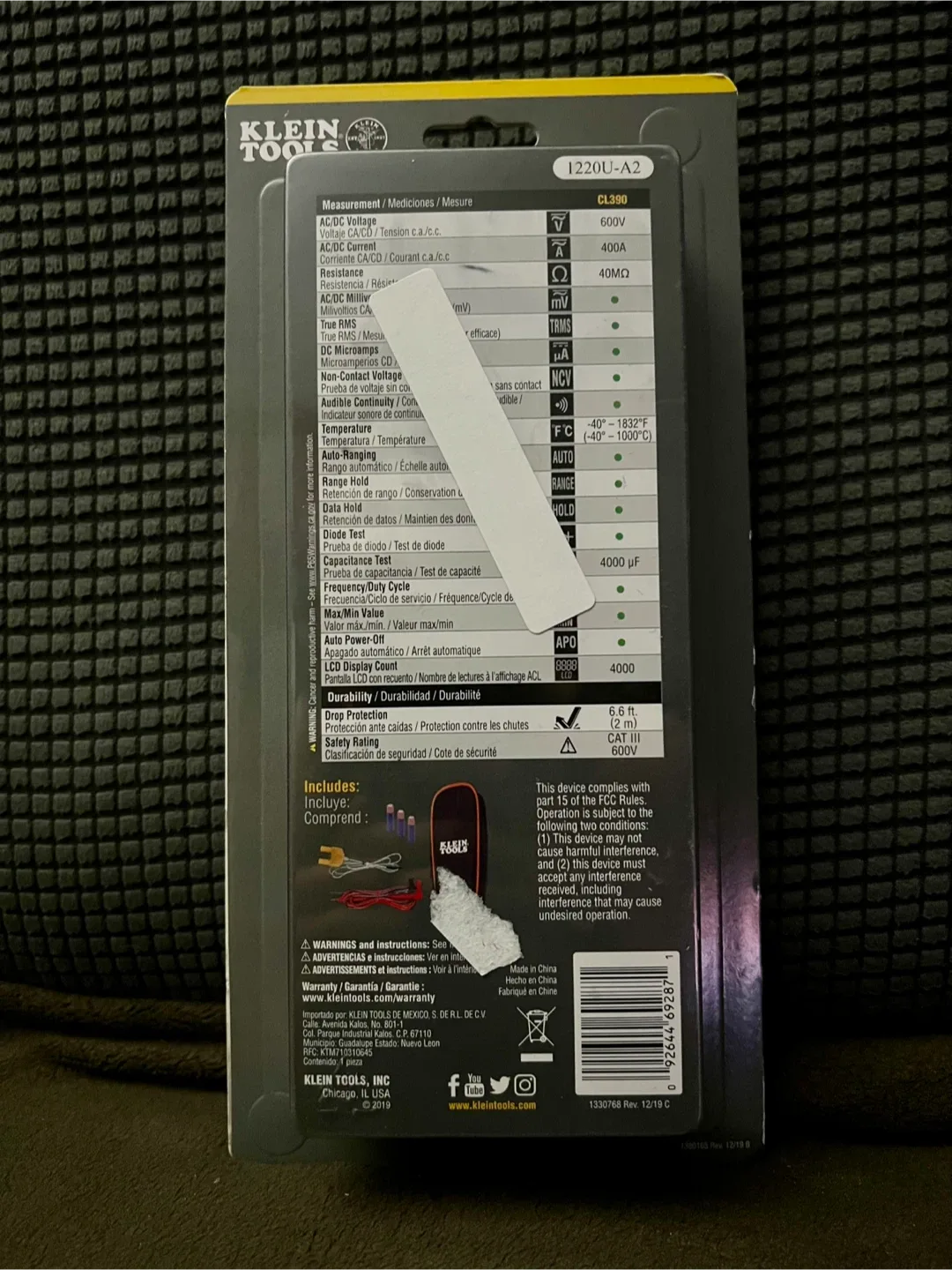 Klein Tools CL390 AC/DC Digital Clamp Meter - photo 2