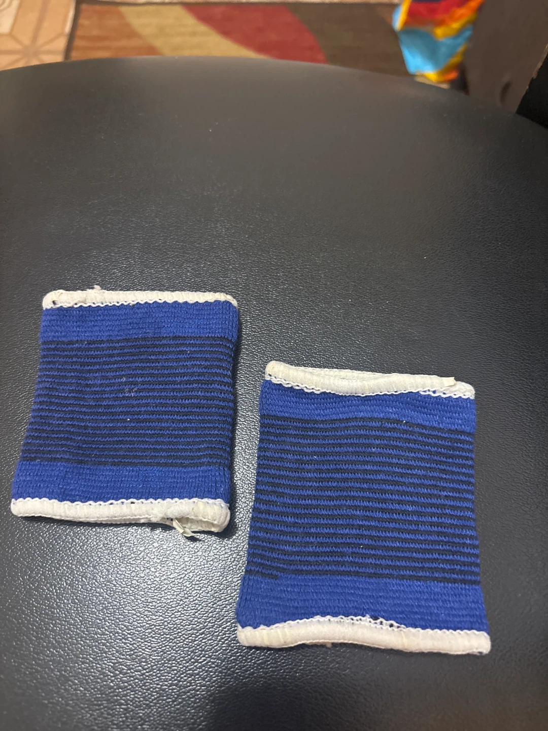 ⚽ Blue Striped Wrist Wraps (Pair)