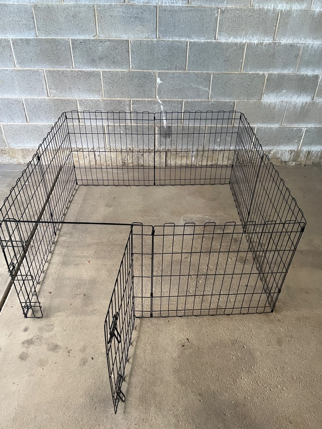 Black Metal Dog Playpen Crate Fence - photo 4