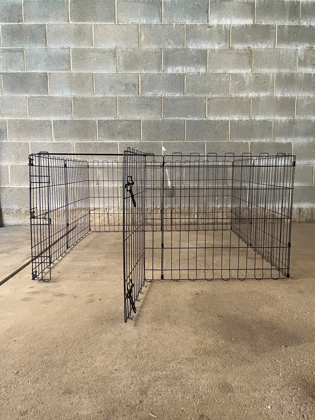 Black Metal Dog Playpen Crate Fence - photo 3