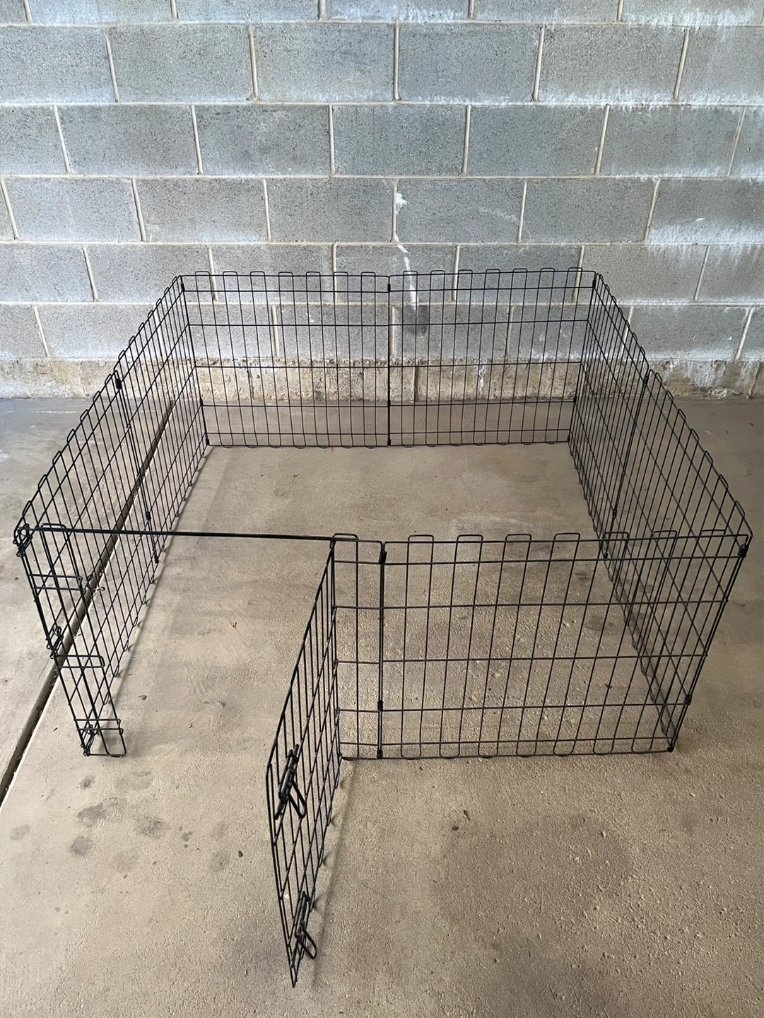 Black Metal Dog Playpen Crate Fence - photo 5