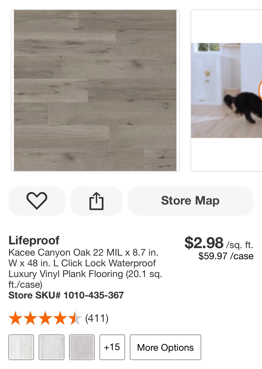 Lifeproof Kacee Canyon Oak Luxury Vinyl Plank Flooring
