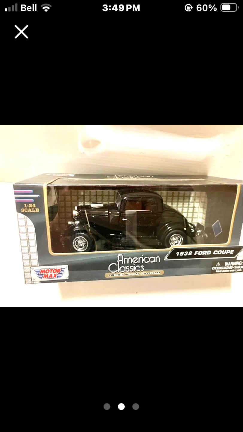 1/24 MOTOR MAX AMERICAN CLASSICS 1932 FORD COUPE BLACK