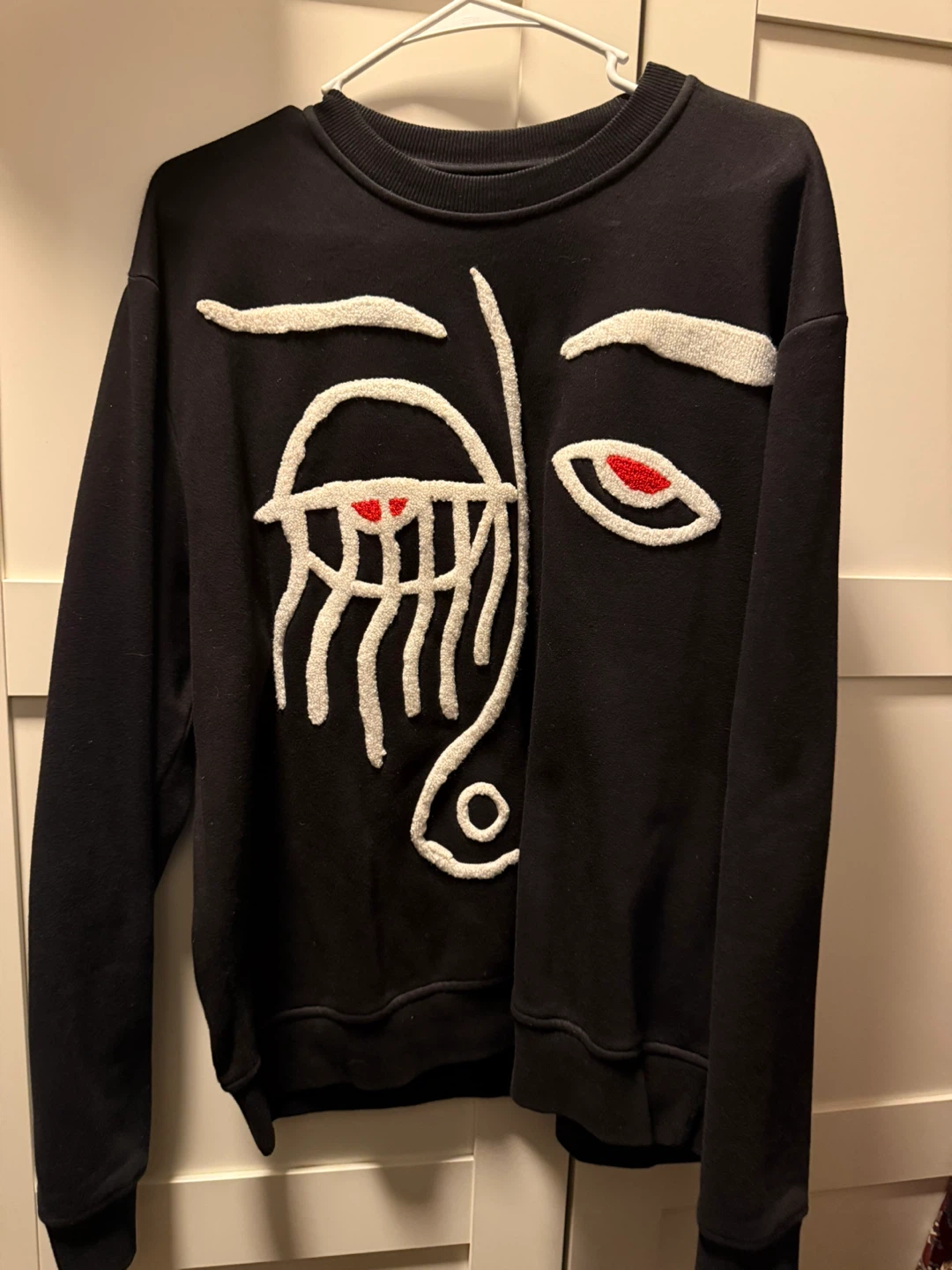 Haculla Black Sweatshirt with Face Design