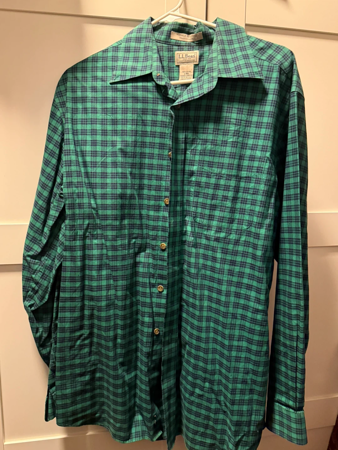 L.L.Bean Men's Wrinkle Resistant Plaid Shirt - L-REG