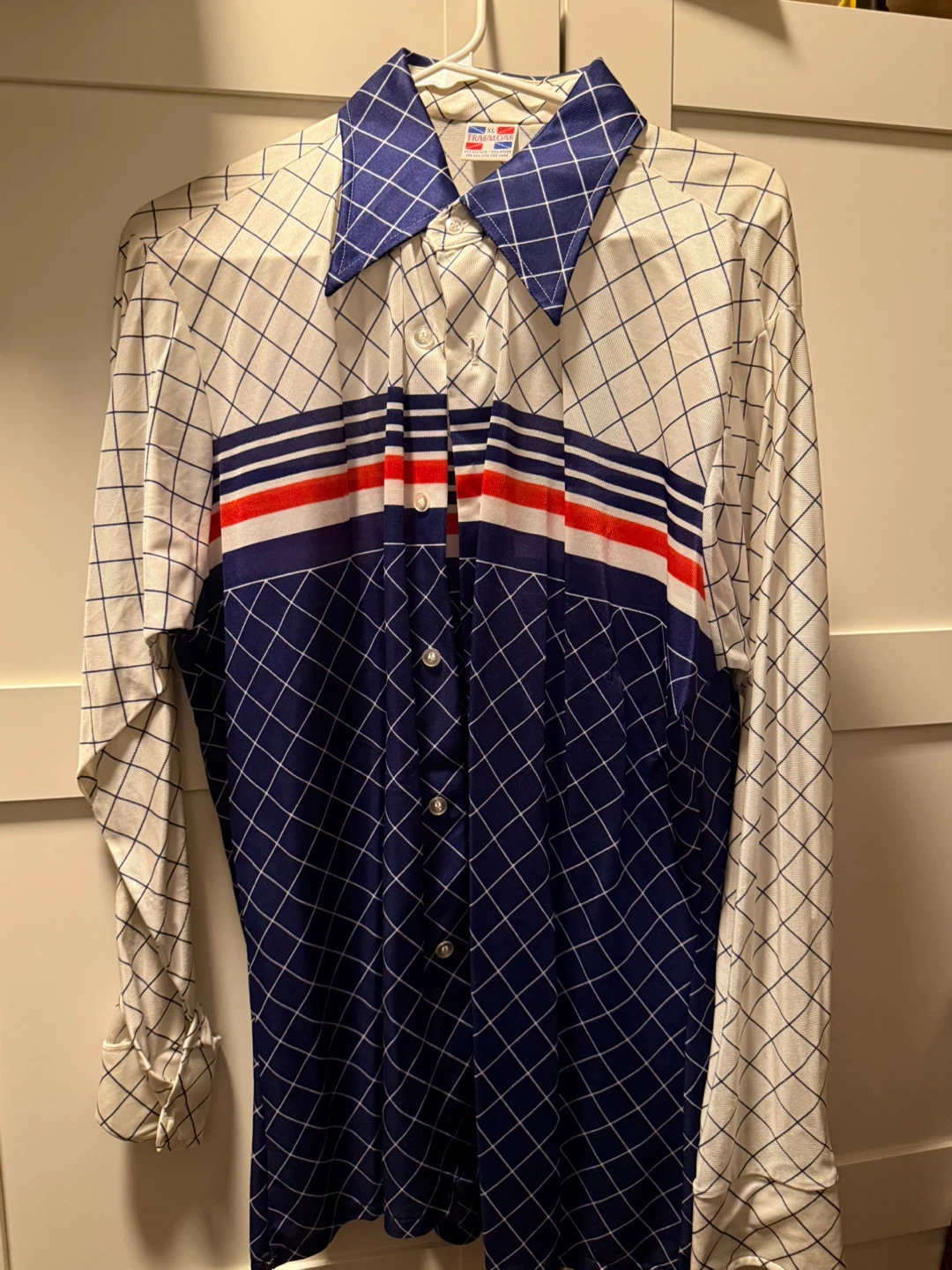 Disco era Vintage TRAILFAILGAIR XL Button-Up Shirt - photo 3