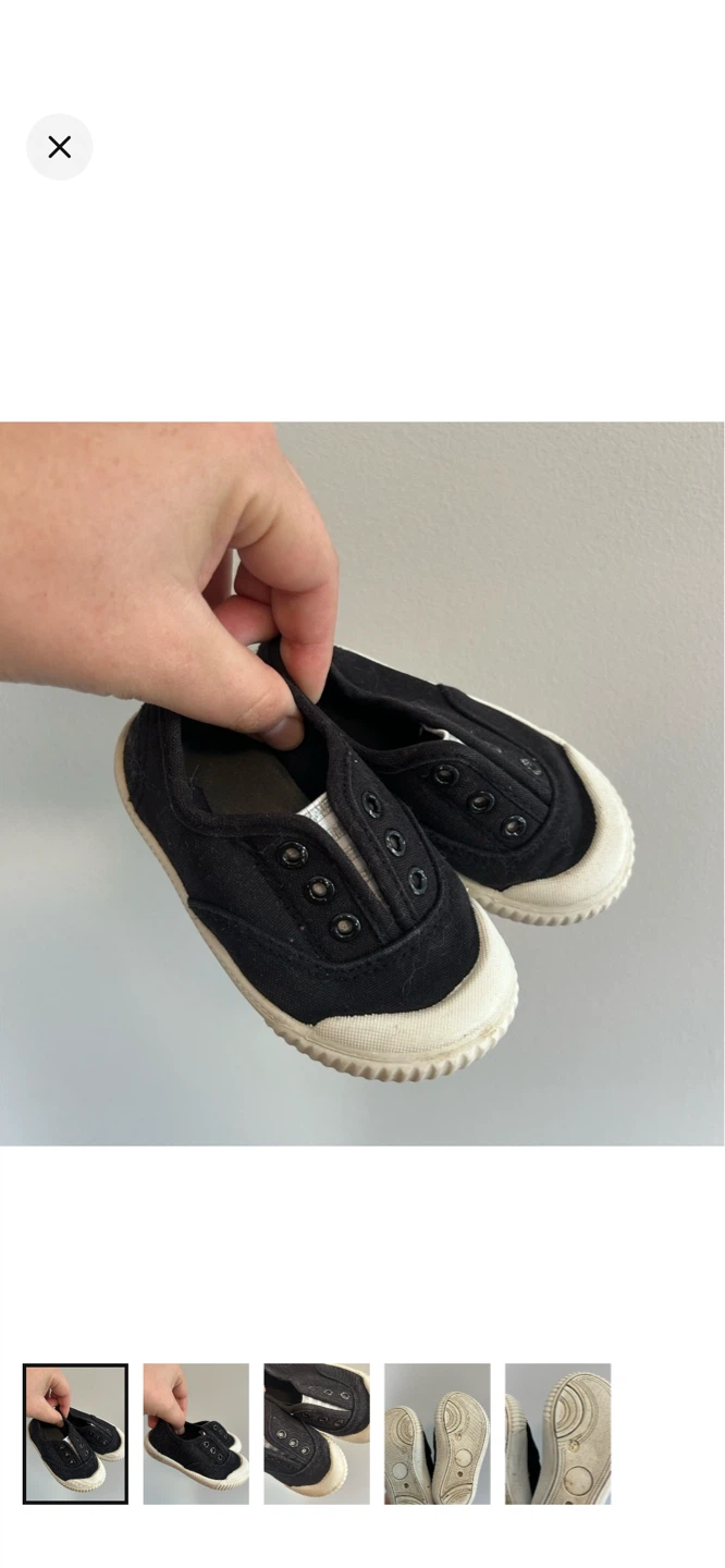 Black Canvas Slip-on Shoes