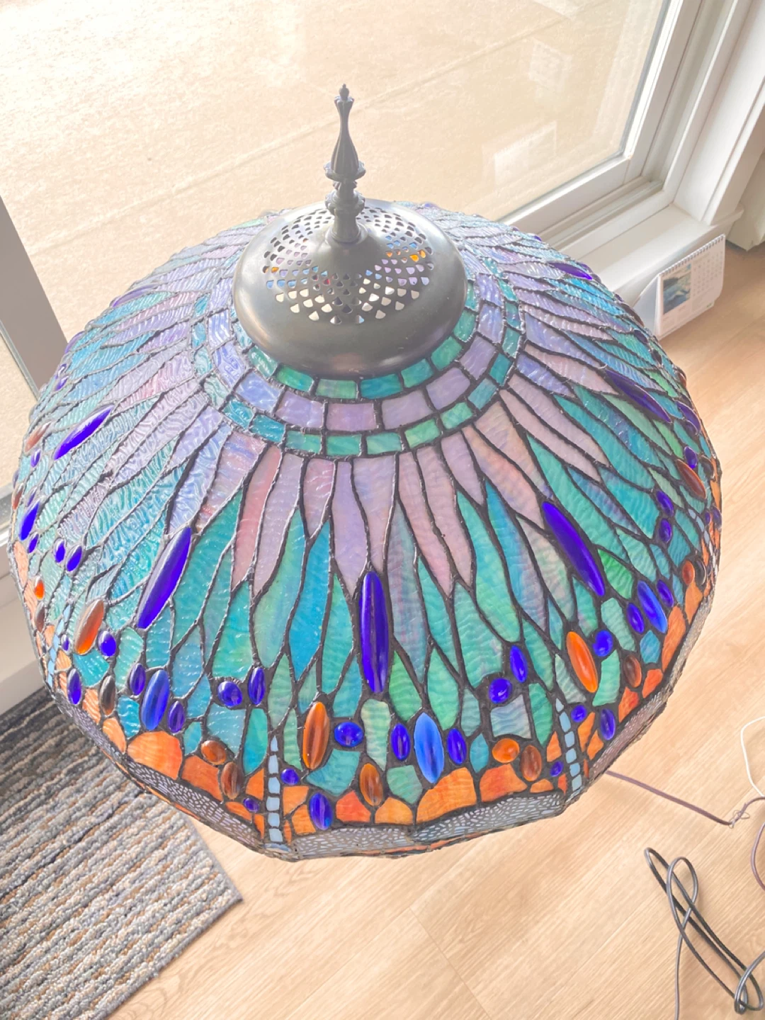 Tiffany Dragonfly stained glass Lamp - photo 3