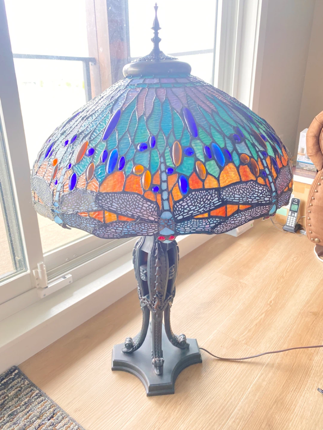 Tiffany Dragonfly stained glass Lamp