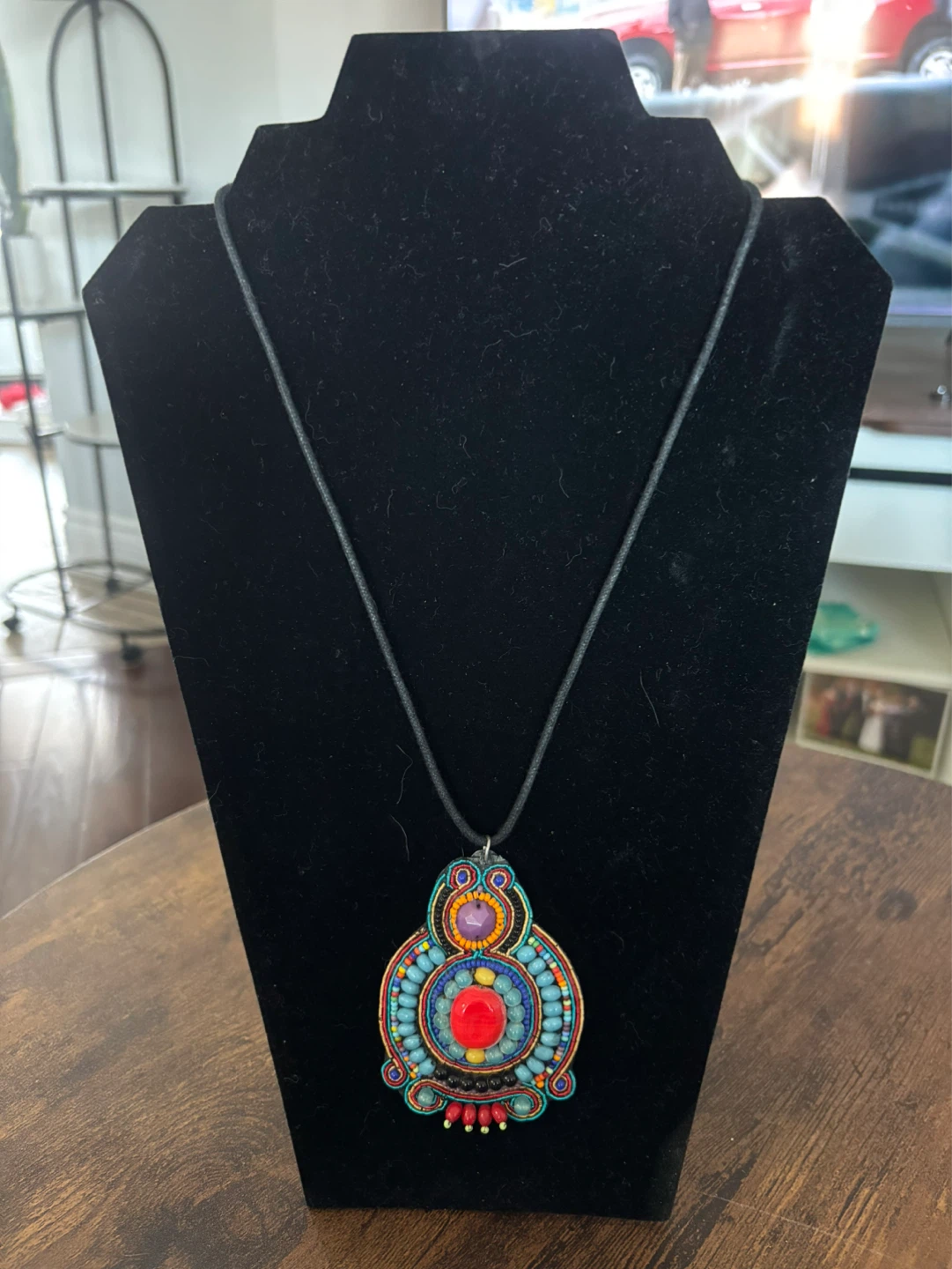 Handmade Beaded Pendant Necklace