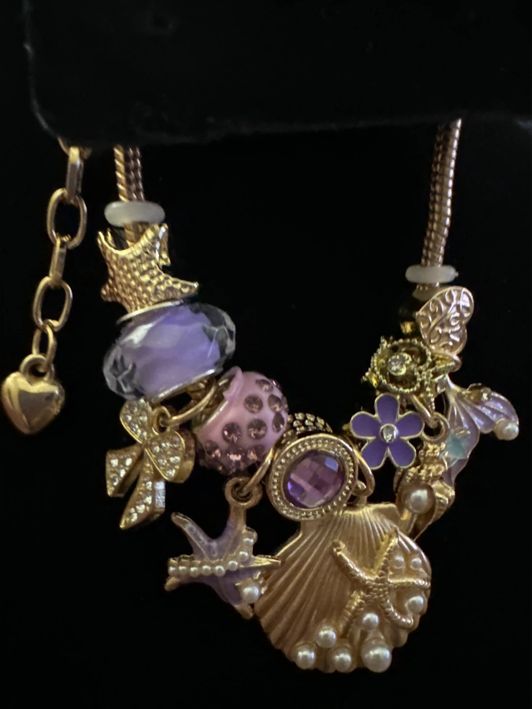 Charm Bracelet with Shells, Stars, and Butterflies - photo 2