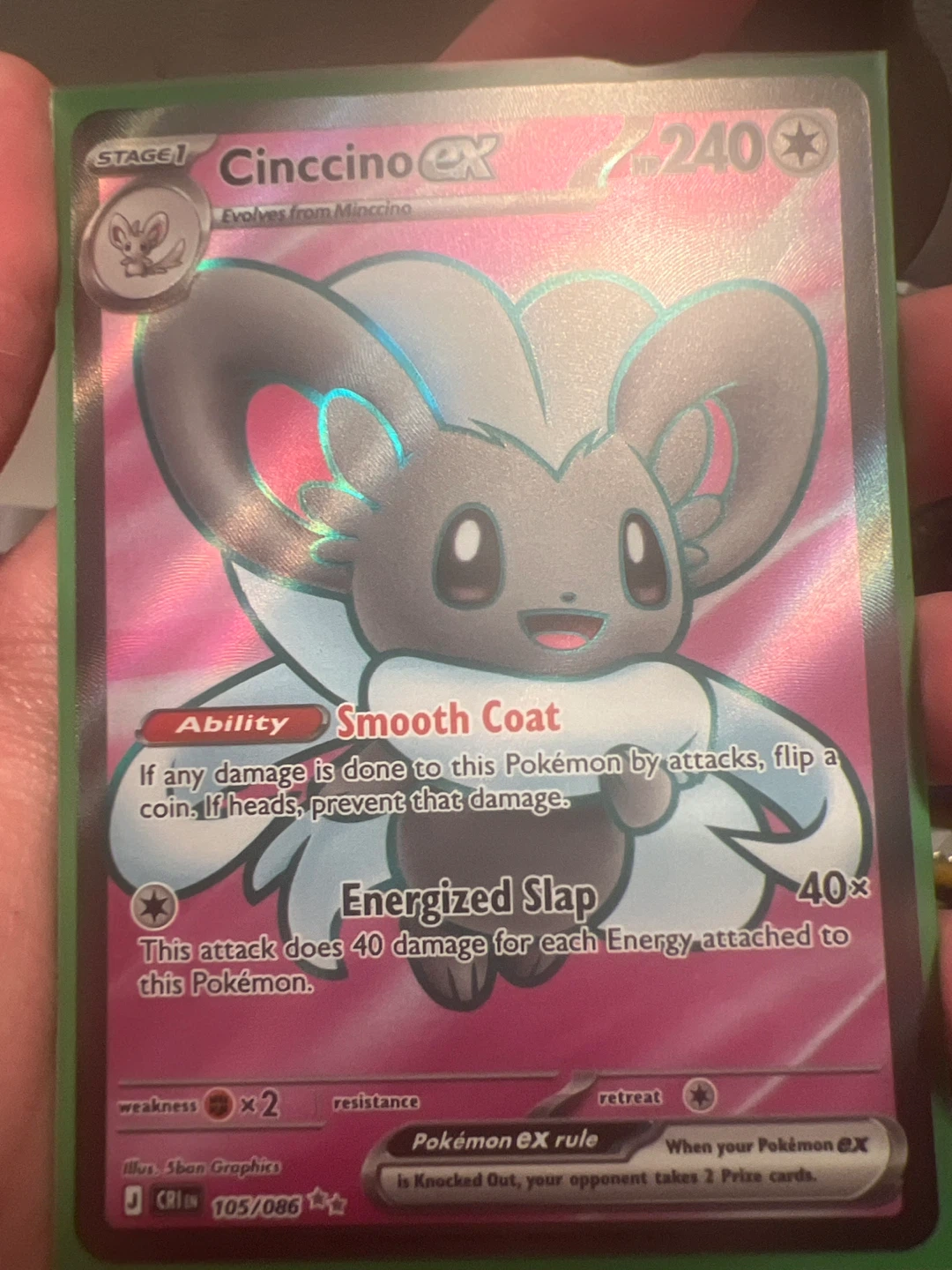 Carte Pokémon Cinccino-EX 105/086