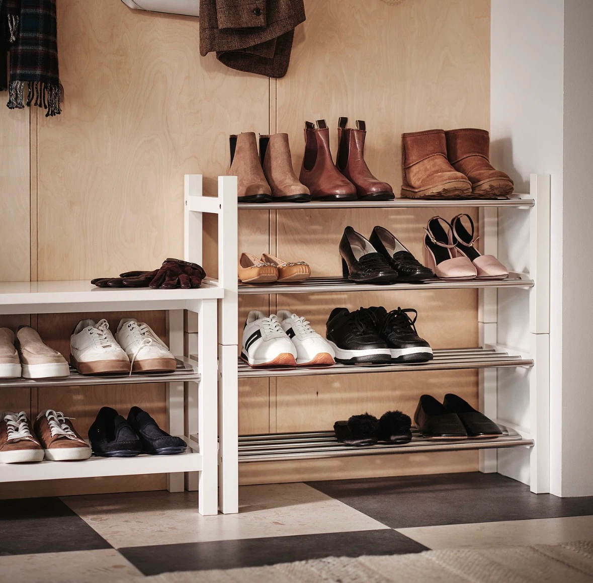 IKEA TJUSIG Shoe Rack White X 3