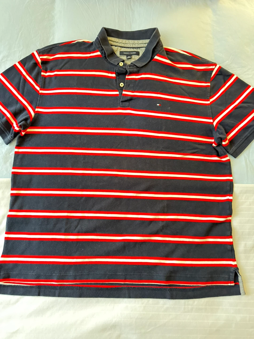 Tommy Hilfiger Men's Striped Polo Shirt - XXL