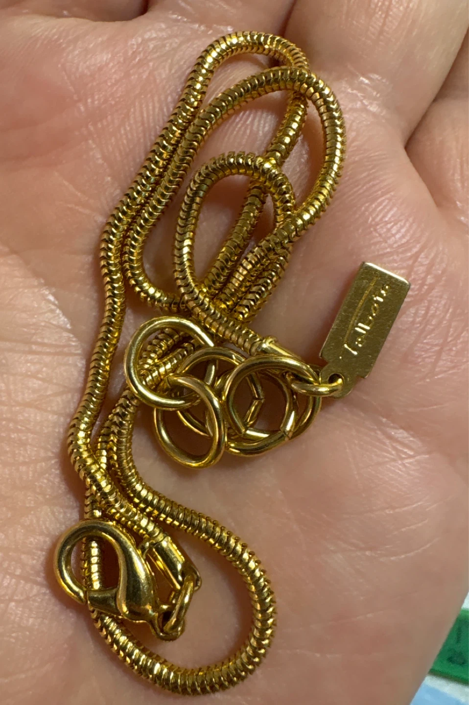 Vintage Talbots Gold Tone Snake Chain Necklace⚽️