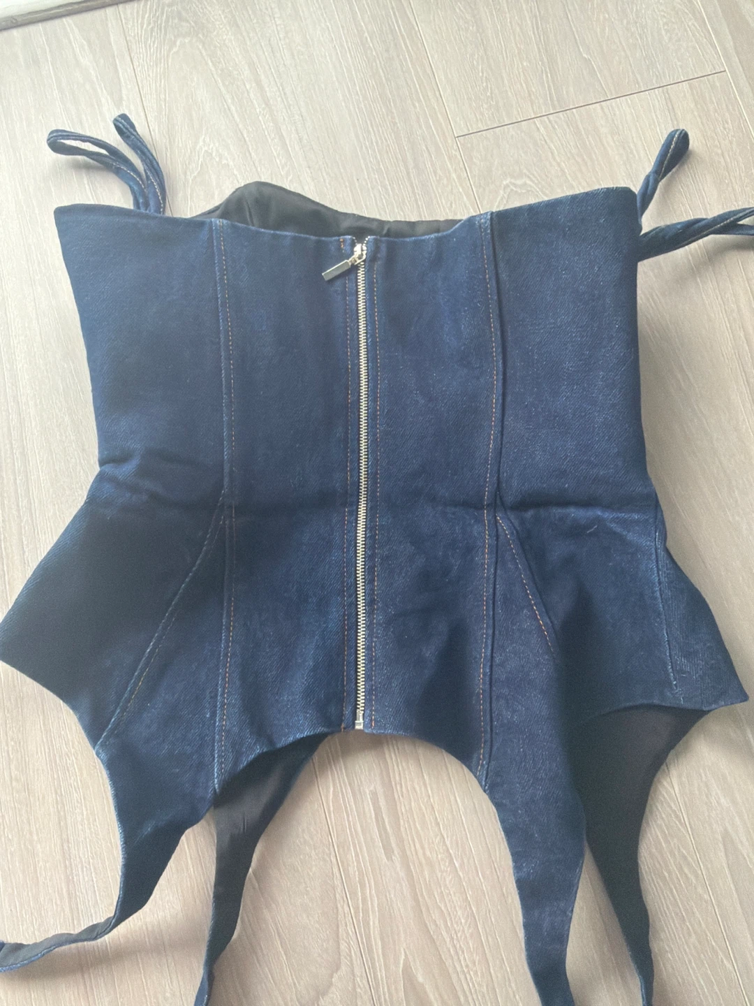 LSOUL Denim Corset Top & Micro Skirt Cherry Set (Size L) - photo 5