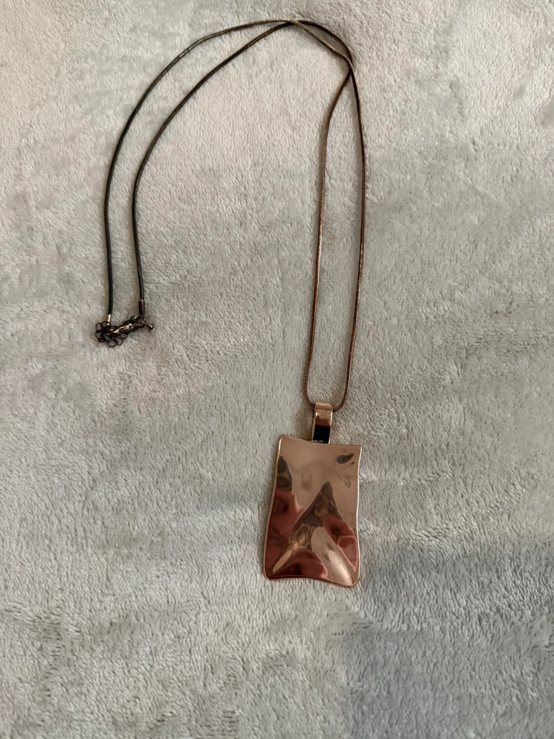 Rose Gold Tone Pendant Necklace