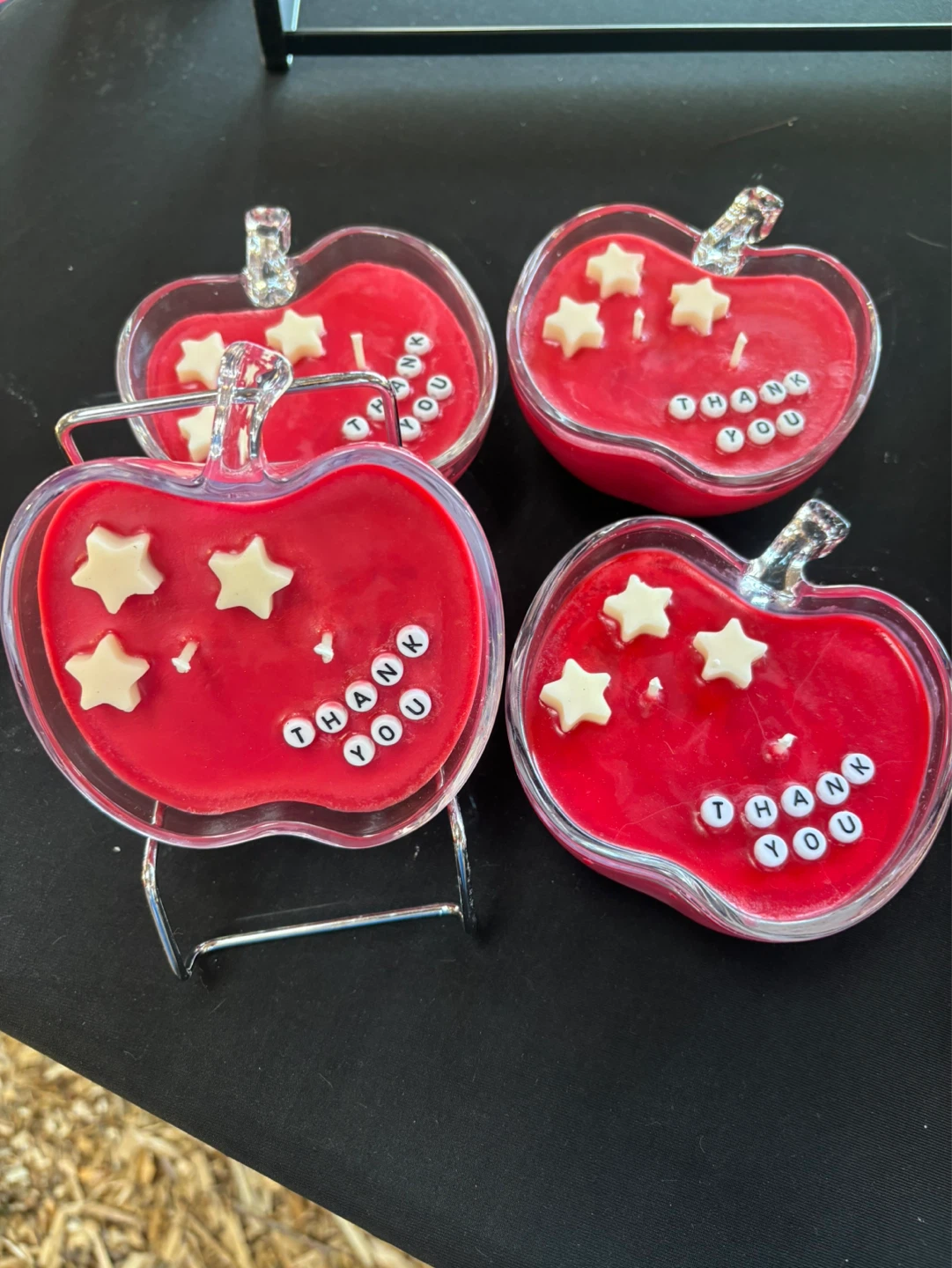 Apple Shaped Teacher Candles