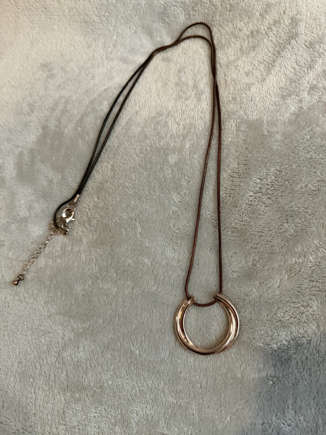 Double Circle Pendant Necklace