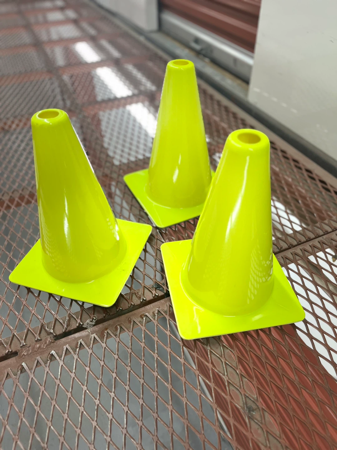 3 Yellow Traffic Cones - photo 3
